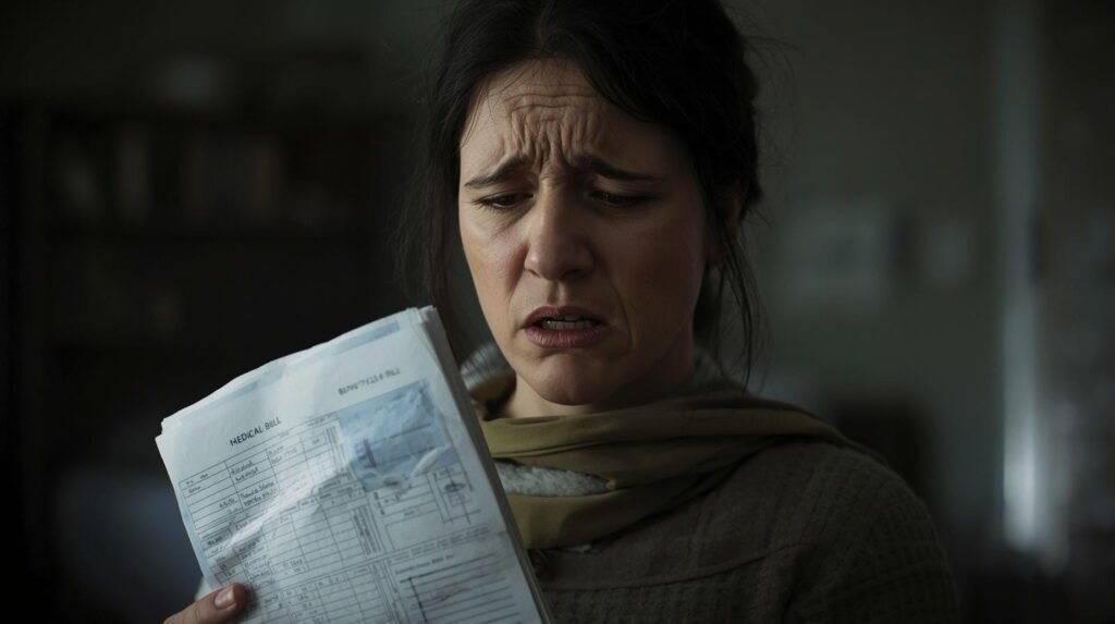 woman reacting to high ivf medical costs