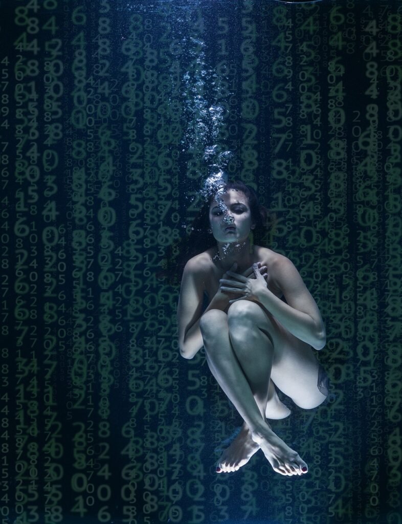 Woman drowning shows how oxidative stress can impact cellular renewal.