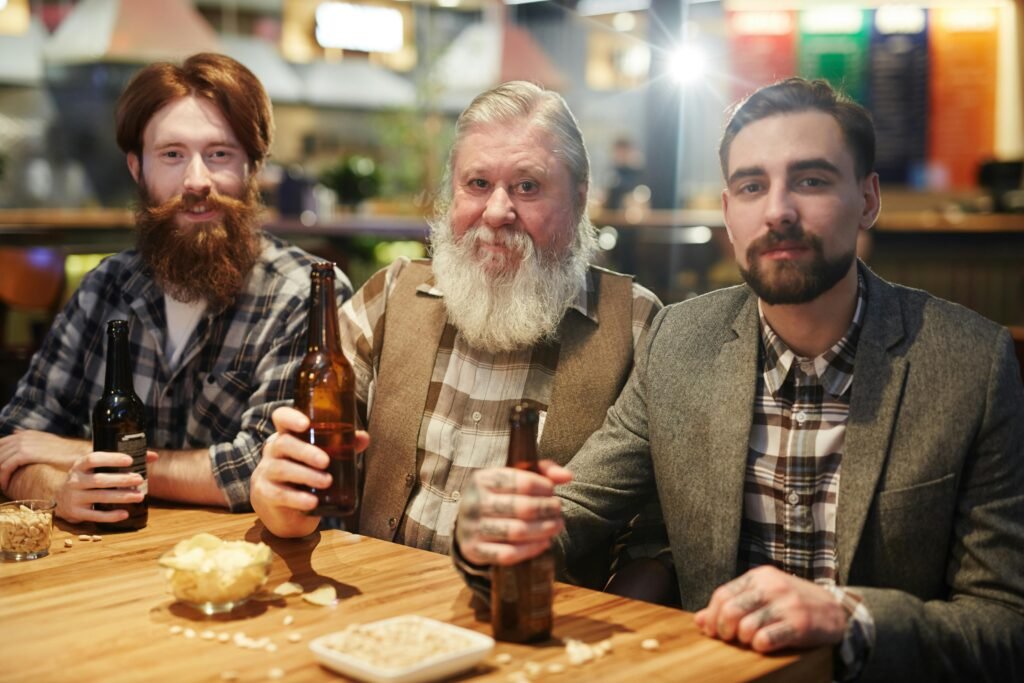 confident men hanging out together